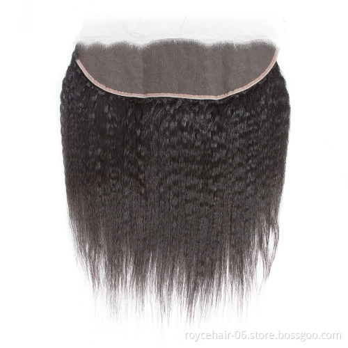 Brazilian Kinky Straight Lace Frontal, Human Hair Lace Frontal Piece